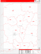 Brown County, SD Digital Map Red Line Style