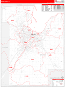 Brown County, WI Digital Map Red Line Style