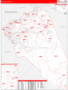 Burlington County, NJ Digital Map Red Line Style