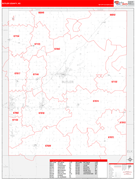 Butler County, KS Digital Map Red Line Style