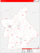 Butte County, CA Digital Map Red Line Style