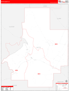 Butte County, ID Digital Map Red Line Style