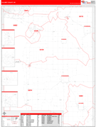 Calumet County, WI Digital Map Red Line Style