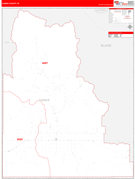 Camas County, ID Digital Map Red Line Style
