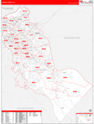 Camden County, NJ Digital Map Red Line Style