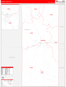Campbell County, WY Digital Map Red Line Style