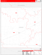 Carson County, TX Digital Map Red Line Style