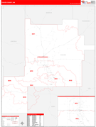 Chaves County, NM Digital Map Red Line Style