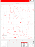 Cherokee County, IA Digital Map Red Line Style