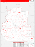 Cheshire County, NH Digital Map Red Line Style