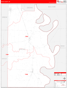 Chicot County, AR Digital Map Red Line Style