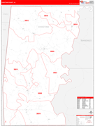 Choctaw County, AL Digital Map Red Line Style