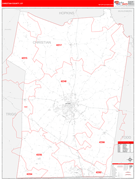 Christian County, KY Digital Map Red Line Style