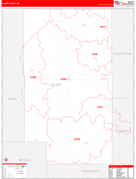 Clark County, SD Digital Map Red Line Style