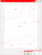 Clay County, KS Digital Map Red Line Style