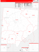 Clinton County, OH Digital Map Red Line Style