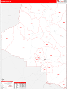 Coconino County, AZ Digital Map Red Line Style