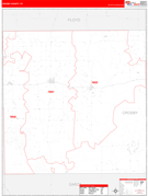 Crosby County, TX Digital Map Red Line Style