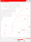 Curry County, NM Digital Map Red Line Style