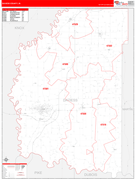 Daviess County, IN Digital Map Red Line Style