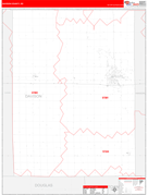 Davison County, SD Digital Map Red Line Style