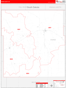 Dawes County, NE Digital Map Red Line Style