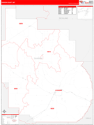 Dawson County, MT Digital Map Red Line Style
