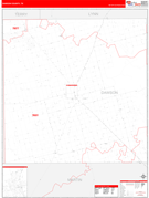 Dawson County, TX Digital Map Red Line Style