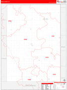 Deuel County, SD Digital Map Red Line Style