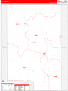 Duval County, TX Digital Map Red Line Style