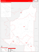 Elmore County, ID Digital Map Red Line Style