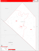 Esmeralda County, NV Digital Map Red Line Style