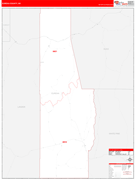 Eureka County, NV Digital Map Red Line Style