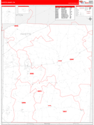 Fayette County, TN Digital Map Red Line Style