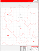 Fillmore County, NE Digital Map Red Line Style