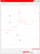 Floyd County, TX Digital Map Red Line Style