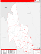 Franklin County, ME Digital Map Red Line Style