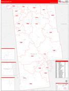 Franklin County, NY Digital Map Red Line Style