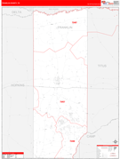 Franklin County, TX Digital Map Red Line Style