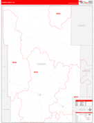 Garden County, NE Digital Map Red Line Style