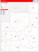 Geauga County, OH Digital Map Red Line Style