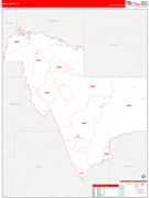 Gila County, AZ Digital Map Red Line Style