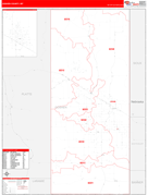 Goshen County, WY Digital Map Red Line Style