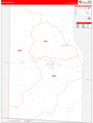 Grady County, GA Digital Map Red Line Style
