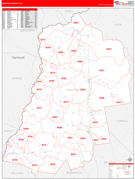 Grafton County, NH Digital Map Red Line Style