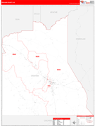 Graham County, AZ Digital Map Red Line Style