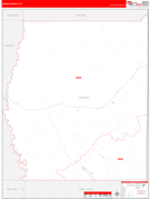 Grand County, UT Digital Map Red Line Style