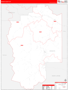 Granite County, MT Digital Map Red Line Style
