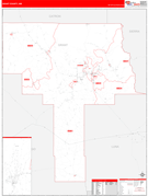 Grant County, NM Digital Map Red Line Style