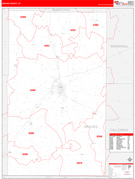 Graves County, KY Digital Map Red Line Style